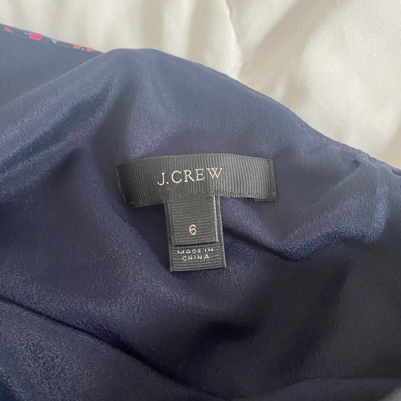 Only worn once! Gorgeous one shoulder JCrew kaleidoscope star print navy dress! - Picture 5 of 5